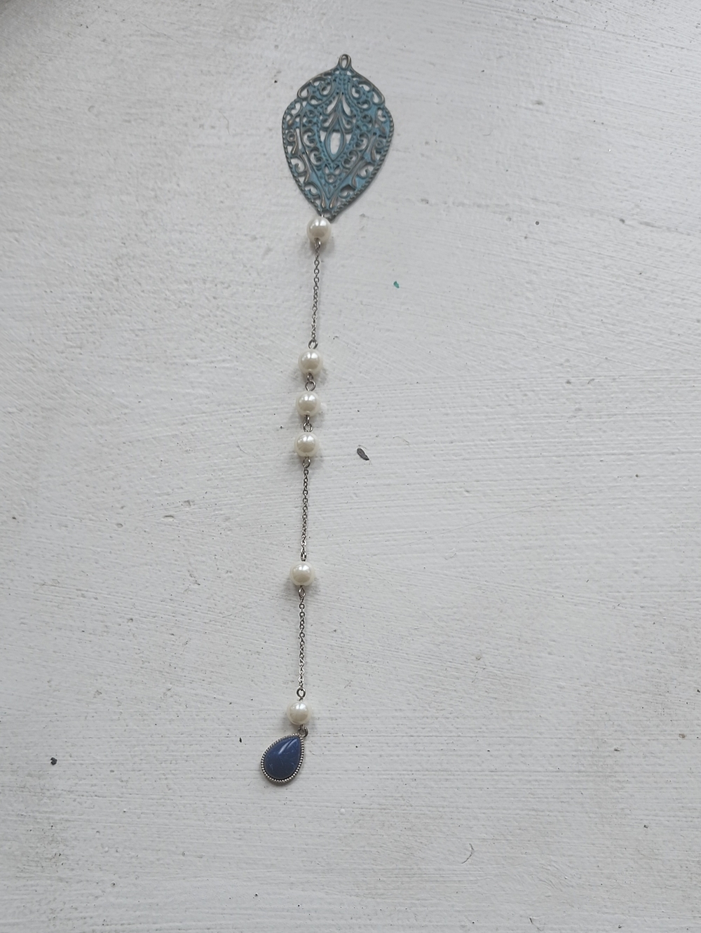 Handcrafted Blue Moon Filigree Bookmark Or Wall Decor